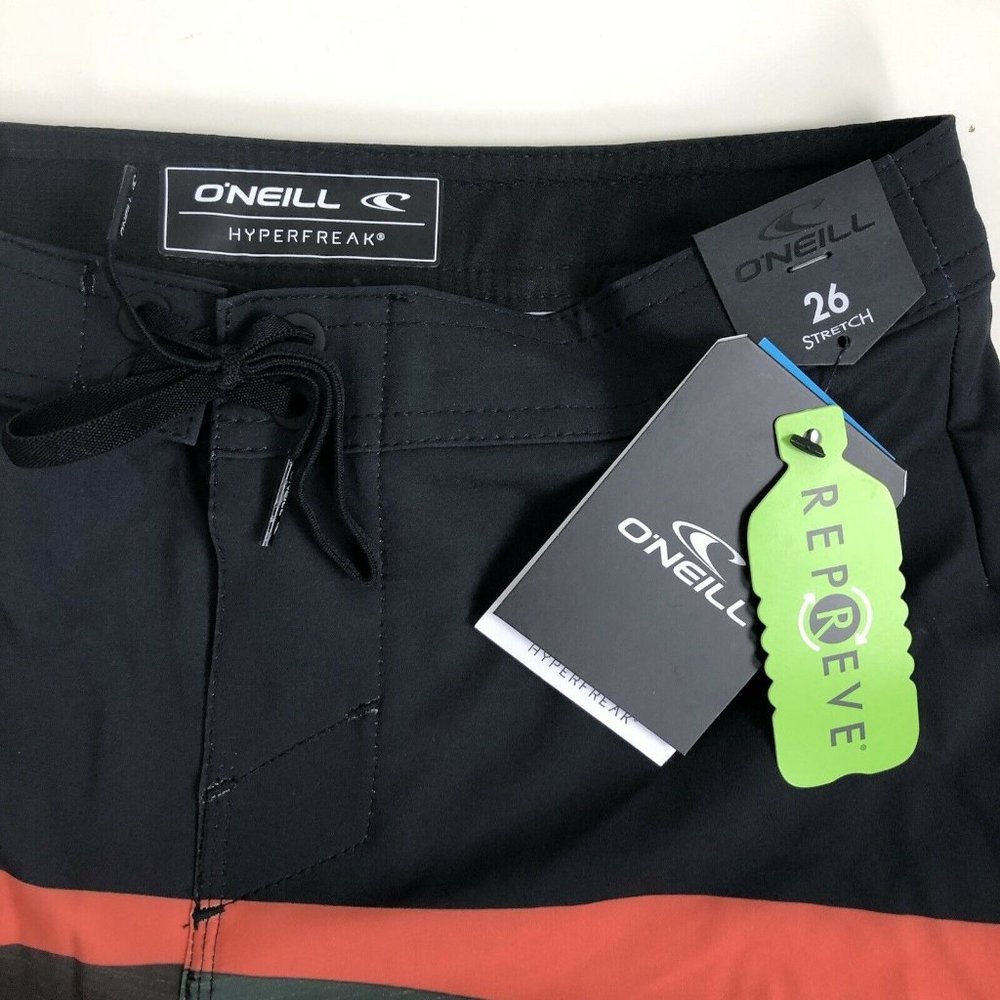 NWT O'Neill Boys Hyperfreak Boardshorts Quick Dry Stretch Swimming Camo Size 26 - Picture 6 of 6